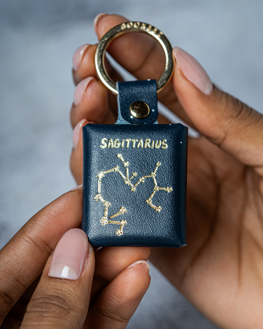 Sagittarius Zodiac Keychain - Personalized Mini Photo Album