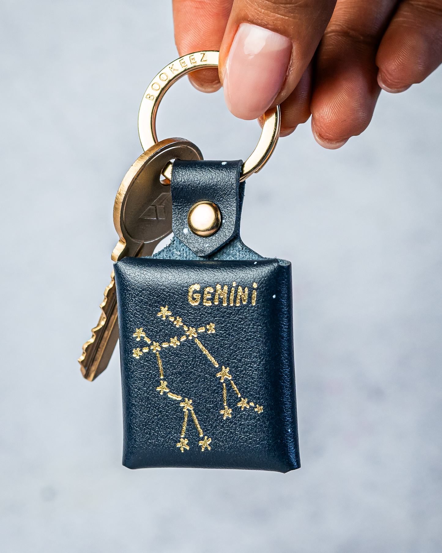 Gemini Zodiac Keychain - Personalized Mini Photo Album