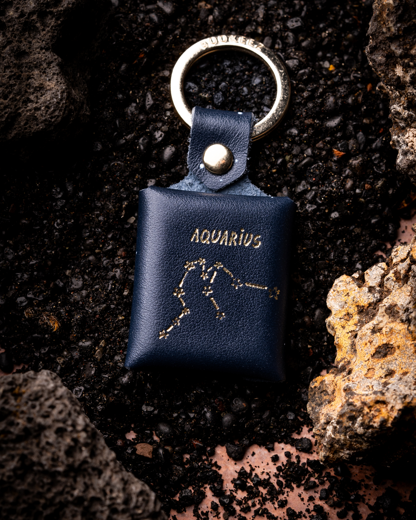 Aquarius Zodiac Keychain - Personalized Mini Photo Album